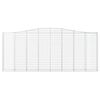 vidaXL Paniers &agrave; gabions arqu&eacute;s 2 pcs 400x30x160/180 cm Fer galvanis&eacute;