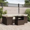vidaXL Salon de jardin avec coussins 7 pcs marron r&eacute;sine tress&eacute;e
