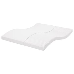 vidaXL Matelas en mousse blanc 160x200 cm 7 zones duret&eacute; 20 ILD