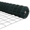 vidaXL Cl&ocirc;ture avec poteau Vert 1,4 x 10 m Acier et PVC