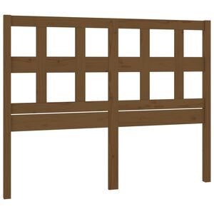 vidaXL T&ecirc;te de lit Marron miel 125,5x4x100 cm Bois massif de pin
