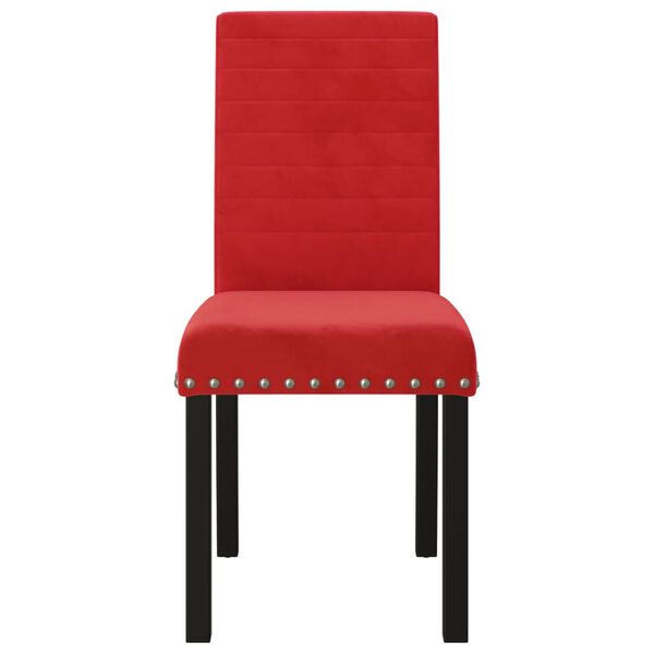 vidaXL Chaises &agrave; manger lot de 2 rouge bordeaux velours