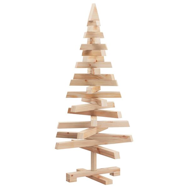 vidaXL Arbres de No&euml;l avec support Naturel 90 cm Bois massif en pin