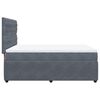 vidaXL Sommier &agrave; lattes de lit et matelas Gris fonc&eacute; 140x190cm Velours