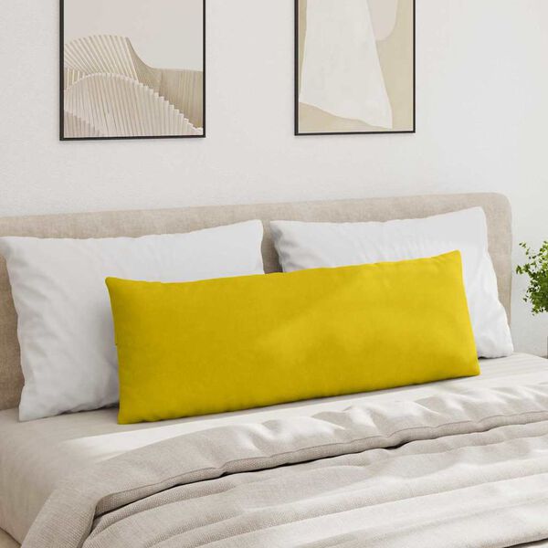 vidaXL Coussins de canap&eacute; 2 pcs Jaune 120 x 40 cm