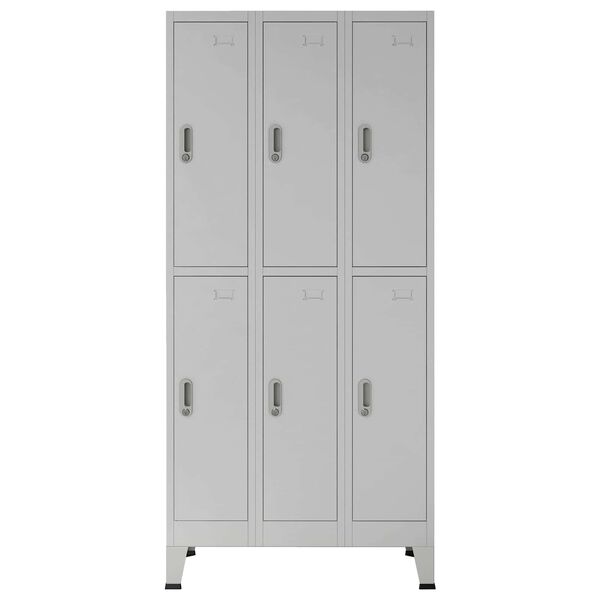 vidaXL Armoire &agrave; casiers Gris 45 x 90 x 180 cm