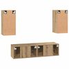 vidaXL Ensemble meuble TV 4 pcs ch&ecirc;ne artisanal 60 x 30 x 30 cm