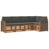 vidaXL Ensemble de canap&eacute;s d'ext&eacute;rieur 4 pc Naturel et Anthracite