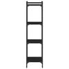 vidaXL Biblioth&egrave;que &agrave; 4 niveaux noir 40x30x120 cm bois d'ing&eacute;nierie