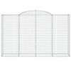 vidaXL Paniers &agrave; gabions arqu&eacute;s 15 pcs 300x50x180/200 cm fer galvanis&eacute;