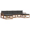 vidaXL Ensemble de canap&eacute;s d'ext&eacute;rieur 6 pc Naturel et Anthracite