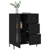 vidaXL Buffet noir 69,5x34x90 cm bois d'ing&eacute;nierie