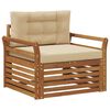 vidaXL Canap&eacute; d&rsquo;ext&eacute;rieur Bois d'acacia massif et polyester