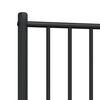 vidaXL T&ecirc;te de lit de remplacement m&eacute;tal noir 75 cm