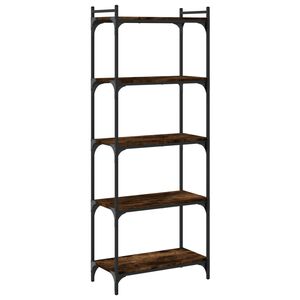 vidaXL Biblioth&egrave;que 5 niveaux ch&ecirc;ne fum&eacute; 60x30x154cm bois d'ing&eacute;nierie