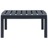 vidaXL Salon de jardin 4 pcs plastique anthracite