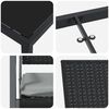 vidaXL Ensemble de salle &agrave; manger pour jardin 7 pcs Noir et Gris Clair