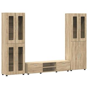 vidaXL Ensemble meuble TV FLORIN 3 pc Ch&ecirc;ne Sonoma Bois d'ing&eacute;nierie