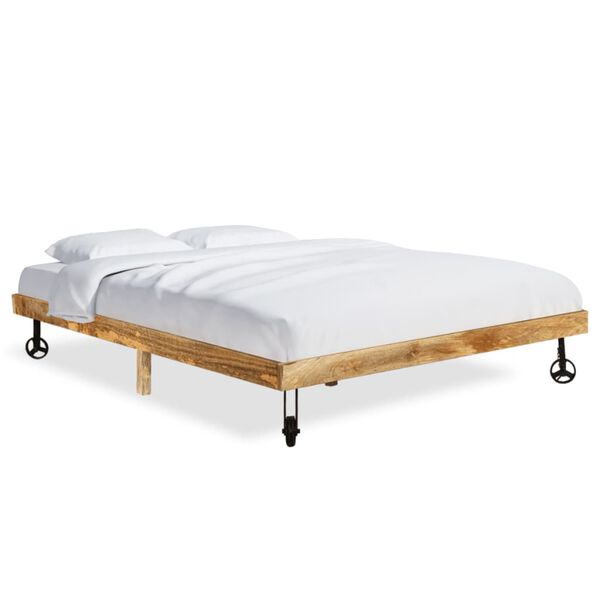 vidaXL Cadre de lit bois massif de manguier 160x200 cm