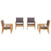 vidaXL Ensemble de canap&eacute; de jardin 6 pcs Marron Bois d'Acacia Massif
