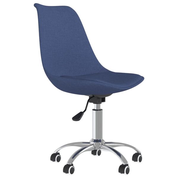 vidaXL Chaise pivotante de bureau Bleu Tissu