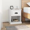 vidaXL Table de chevet blanc brillant 39x39x47,5 cm Bois d&rsquo;ing&eacute;nierie