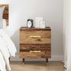 vidaXL Cabinet de chevet avec tiroir Bois ancien 40 x 35 x 47,5 cm