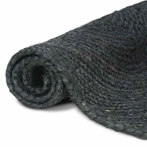 vidaXL Tapis de surface Rectangulaire Gris fonc&eacute; 80 x 400 cm Jute