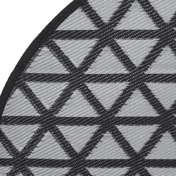 vidaXL Tapis d'ext&eacute;rieur ARAKIL noir &Oslash;200 cm PP