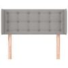 vidaXL T&ecirc;te de lit avec oreilles Gris clair 83x16x78/88 cm Tissu
