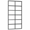vidaXL Porte coulissante Verre ESG et aluminium 102x205 cm Noir