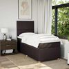 vidaXL Sommier &agrave; lattes de lit avec matelas Marron fonc&eacute; 90x190 cm