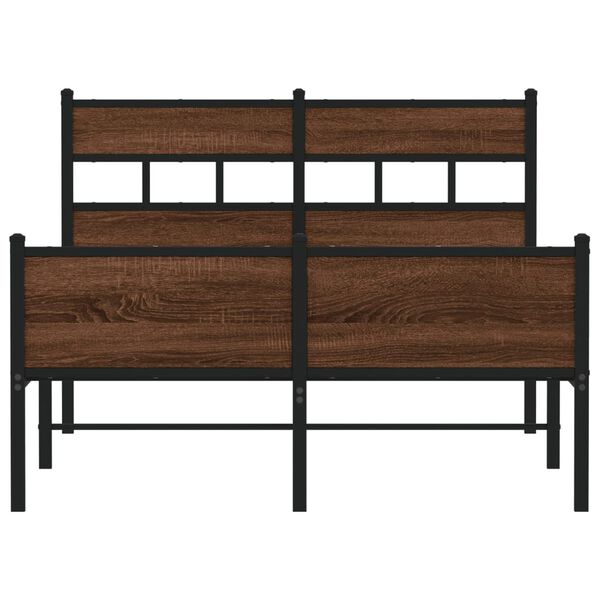 vidaXL Cadre de lit sans matelas ch&ecirc;ne marron 120x200 cm