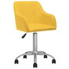 vidaXL Chaises pivotantes &agrave; manger lot de 4 jaune tissu