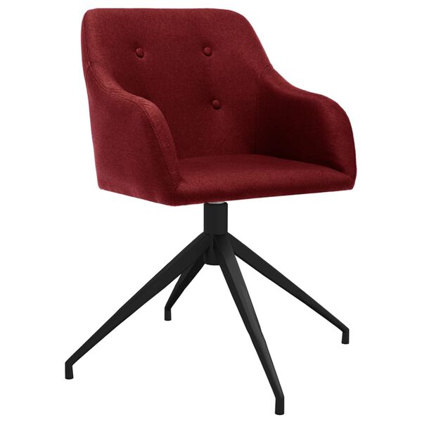 vidaXL Chaises pivotantes &agrave; manger lot de 6 Rouge bordeaux Tissu