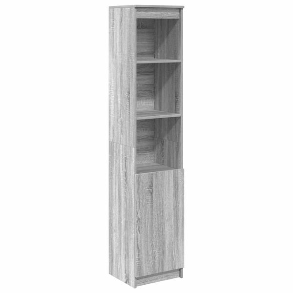 VidaXL Buffet sonoma gris 37,5x35x180 cm bois d'ing&eacute;nierie