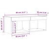 vidaXL Meuble TV avec lumi&egrave;res LED ch&ecirc;ne marron 80x30x30 cm