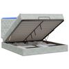 vidaXL Lit coffre avec matelas et LED Gris clair 160 x 200 cm Velours