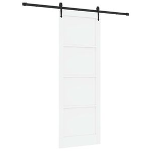 vidaXL Porte coulissante ORKDAL Blanc 83 x 232 cm Bois de pin massif