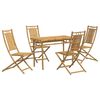 vidaXL Ensemble &agrave; manger de jardin 5 pcs bambou