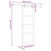 vidaXL Porte coulissante Naturel et Noir 83 x 232 cm Pin massif