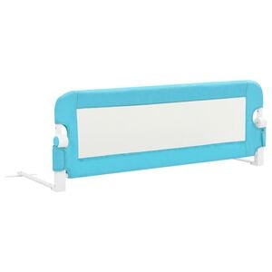vidaXL Barri&egrave;re de s&eacute;curit&eacute; de lit d'enfant Bleu 120x42 cm Polyester