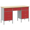 vidaXL Placard de travail avec tiroir 3 pcs Rouge 150 x 55 x 85 cm