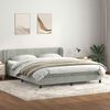 vidaXL Sommier &agrave; lattes de lit et matelas gris clair 180x210cm velours