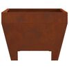vidaXL Braise Marron 50 x 50 x 38 cm Acier patin&eacute;
