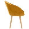 vidaXL Chaises &agrave; manger lot de 2 Jaune Velours