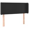 vidaXL T&ecirc;te de lit avec oreilles Noir 93x16x78/88 cm Similicuir