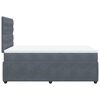 vidaXL Sommier &agrave; lattes de lit et matelas Gris fonc&eacute; 120x200cm Velours