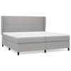 vidaXL Sommier &agrave; lattes de lit avec matelas Gris clair 200x200cm Tissu