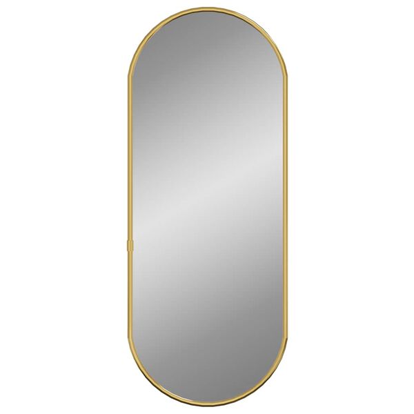 vidaXL Miroir mural Dor&eacute; 60x25 cm Ovale